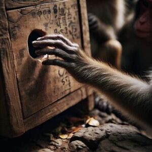 箱と猿